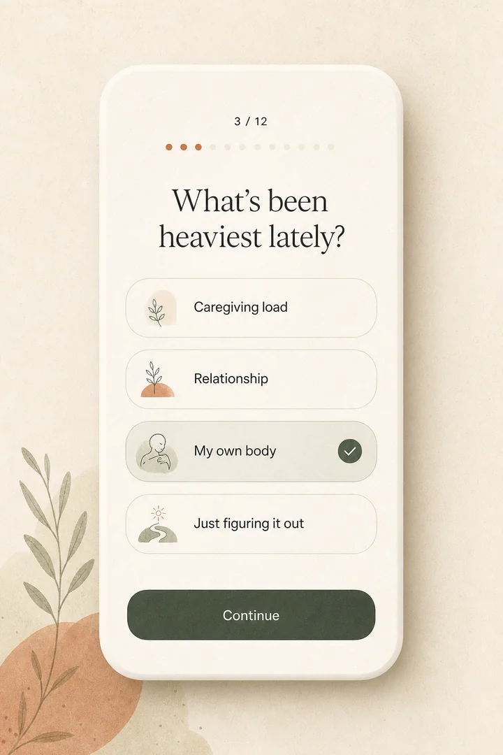 Quest onboarding quiz screen